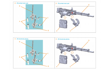 Авиационный пулемет УБТ (СССР, ВОВ), 2 шт (для всех моделей)
