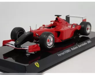 FERRARI F1 F2001 №2 2nd Italy Monza Gp (2001) Rubens Barrichello - Con Vetrina - With Showcase, Red White Black
