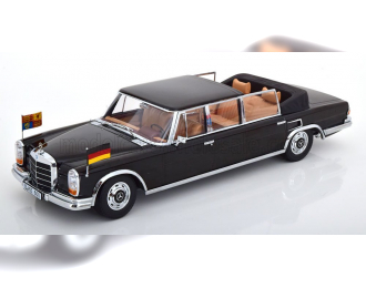 MERCEDES-BENZ S-Class 600 Pullman (W100) Landaulet Semiconvertible Queen Elizabeth Ii - Kiesinger 1965, black