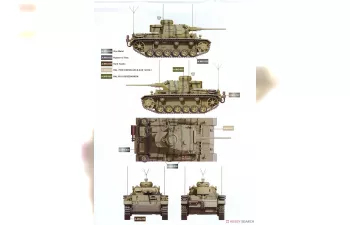 Сборная модель немецкий танк Pz. Bef.Wg. III Ausf.K (2 в 1) с Schurzen