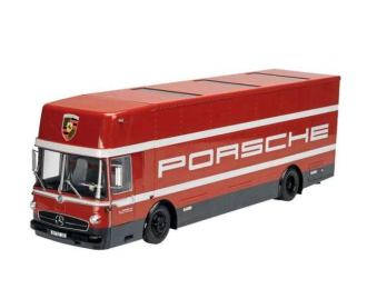MERCEDES-BENZ O317 Truck car transporter Porsche Motorsport Renntransporter (1968), red / grey