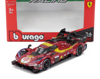 FERRARI 499p 3.0l Turbo V6 Team Ferrari Af Corse №51 3rd 24h Le Mans (2025) Alessandro Pier Guidi - James Calado - Antonio Giovinazzi, Red Yellow Black