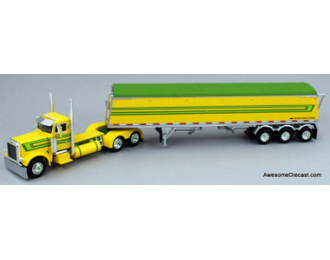 Peterbilt 379 Day Cab w/Lode Distinction Tri-Axle Hopper Trailer, Green/Yellow