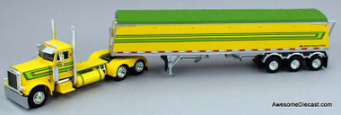 Peterbilt 379 Day Cab w/Lode Distinction Tri-Axle Hopper Trailer, Green/Yellow