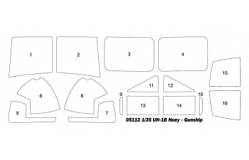 Сборная модель UH-1B Huey - Gunship