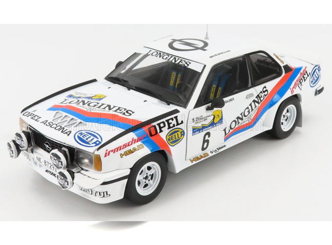 OPEL ASCONA 400 (night version) №6 RALLY INTERNAZIONALE DELLA LANA (1982) J.P.BALMER - F.CAVALLI, WHITE/BLUE/ORANGE