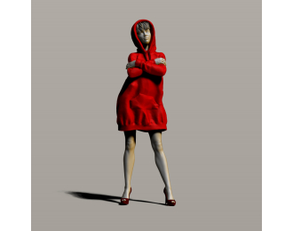 Фигура В толстовке, окрашенная