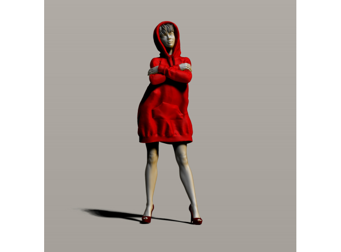 Фигура В толстовке, окрашенная