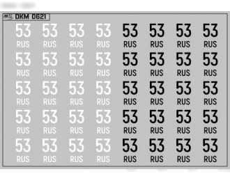 Набор декалей Дублирующие знаки России Новгородская область (100х70)