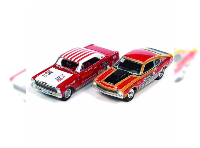 FORD Maverick Dyno Don Nicholson (1970) , Orange/ Red/Black, CHEVROLET Nova Bill Jenkins (1966), Red/White