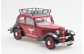 ADLER Trumpf Junior 2 door sedan Reichpost (1934-41), red/black