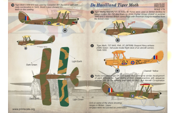 Декаль DH.82 Tiger Moth