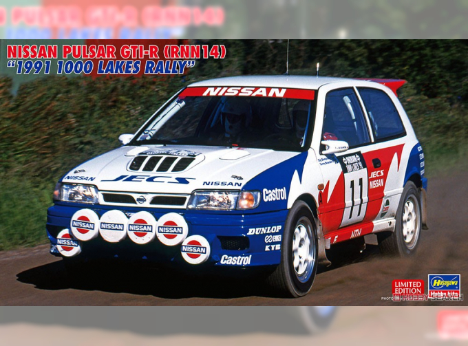 Сборная модель NISSAN PULSAR GTI-R (RNN14) "1991 1000 LAKES RALLY" (Limited Edition)