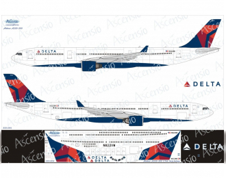 Декаль на самолёт Airbu A330-300 (Delta)