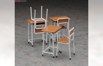 Сборная модель Набор школьная парта и стул SCHOOL DESK & CHAIR