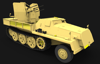 Сборная модель Зенитная установка sWS w/2cm Flakviering 38
