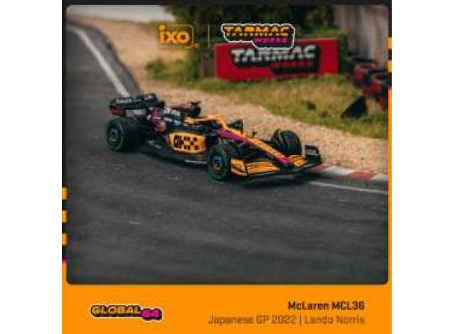 McLaren MCL36 #4 Lando Norris Japanese Grand Prix, orange/blue/black 2022