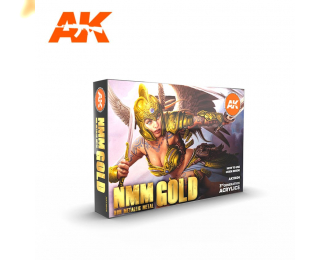 Набор акриловых красок NMM (Non Metallic Metal) GOLD