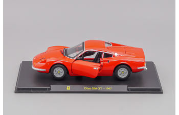 FERRARI Dino 206 (1967) - Con Vetrina - With Showcase, red