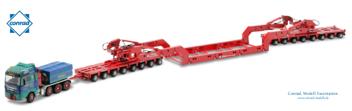 MAN TGX XXL 4achs mit Goldhofer Hubhebelbrücke, 1:50