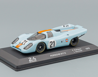 PORSCHE 917k 4.9l Team Jw Automotive Engineering Gulf №21 24h Le Mans (1970) P.Rodriguez - L.kinnunen, Light Blue Orange