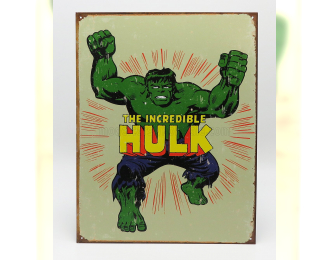 ACCESSORIES Metal Plate - Hulk Retro, Beige Green