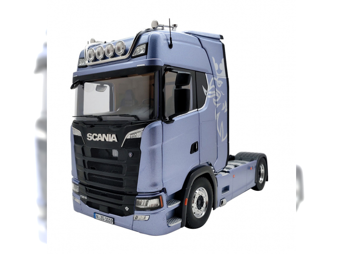 SCANIA V8 730S 4x2 towing vehicle, light blue-metallic