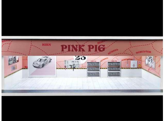 Parking Garage *Pink pig with light*, pink