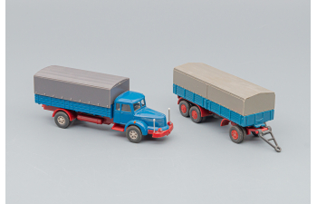 KRUPP Titan Truck / Trailer Canvas, skyblue / red / gray