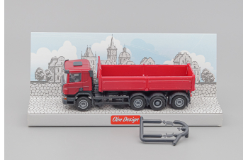 SCANIA P 8х2/4 самосвал с алюминиевыми бортами, вишнёвый