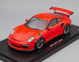 PORSCHE 911 991 GT3 RS 2014 WITH SHOWCASE, red