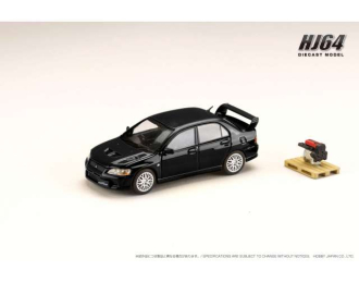 MITSUBISHI Lancer GSR Evolution 7 with Engine Display Model, amethyst black pearl