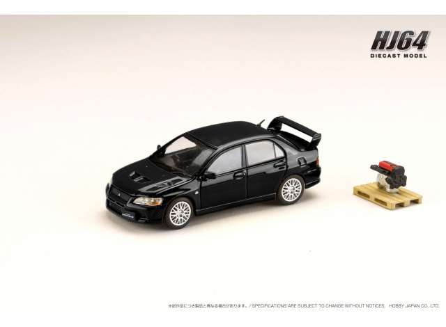 MITSUBISHI Lancer GSR Evolution 7 with Engine Display Model, amethyst black pearl