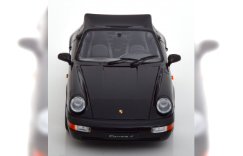 PORSCHE 911 (964) Carrera 4 Convertible (1990), black metallic