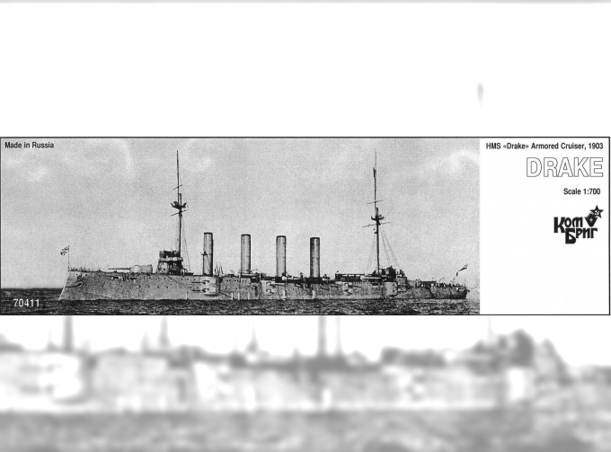 Сборная модель HMS Drake Броненосный крейсер 1903