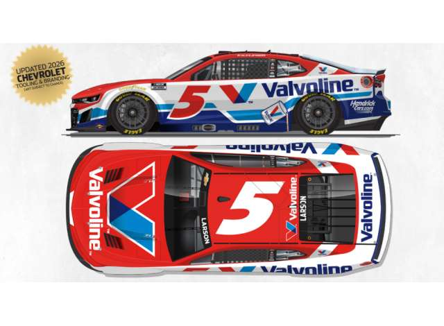 Chevrolet #5 Kyle Larson *Valvoline*, red/white/blue 2026