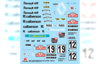 Сборная модель RENAULT 5 Alpine Turbo N 19 Rally Montecarlo 1978 J.ragnotti - J.m.andrie + 5 Alpine Turbo N 12 Rally Montecarlo 1978 F.delaval