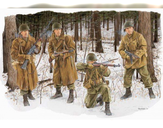 Сборная модель Солдаты U.S. 101st Airborne Division, Bastogne 1944