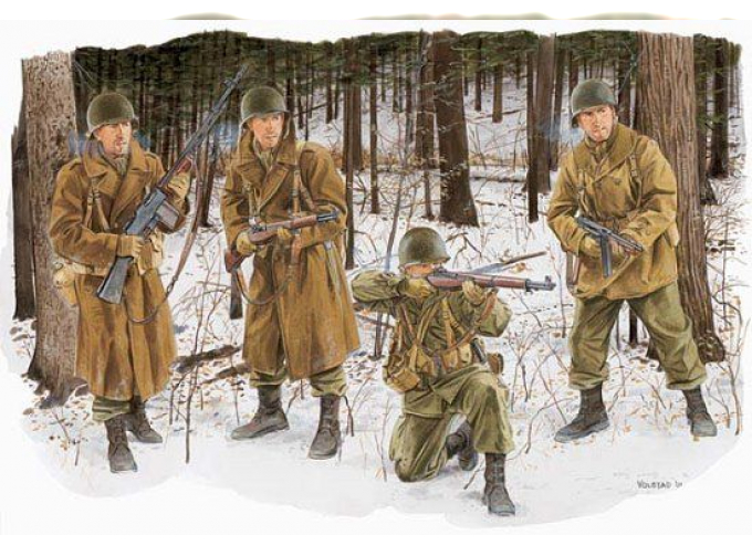 Сборная модель Солдаты U.S. 101st Airborne Division, Bastogne 1944