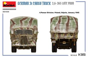 Сборная модель OPEL Blitz German 3t Cargo Military Truck 2-assi 1945