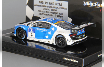 AUDI R8 LMS Ultra Phoenix Racing Stippler 24h ADAC Nurburgring (2013), white / blue