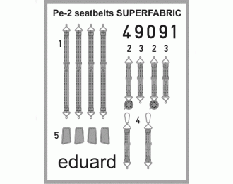 Фототравление для Pe-2 seatbelts SUPERFABRIC