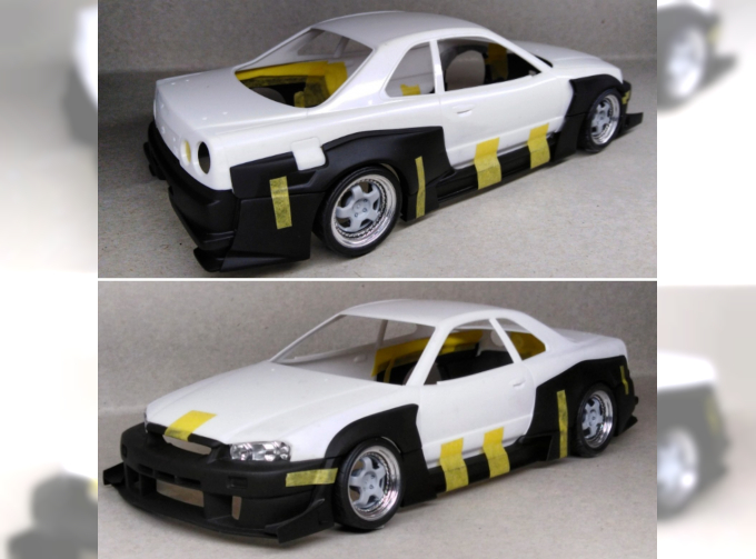 Аэродинамический обвес URAS Type GT для Nissan Skyline R34 GTR (Tamiya)