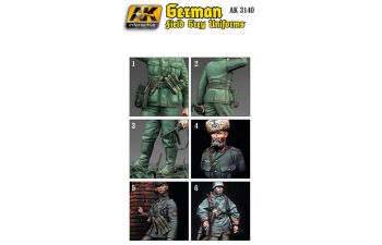 Набор из шести акриловых красок GERMAN FIELD GREY UNIFORMS