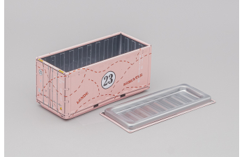 Контейнер металлический, розовый