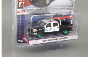 CHEVROLET Silverado Santa Monica "California Police" (2015), black / white / green (Greenlight!)