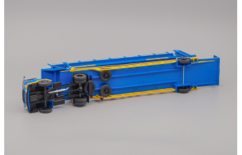 UNIC MZ36 TCA cabine Auteuil + semi porte-autos, blue / yellow