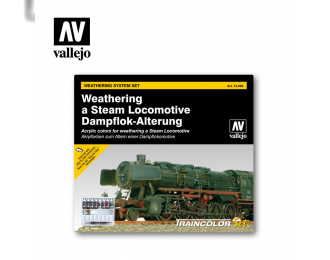 Набор красок "STEAM LOCOMOTIVE WEATHERING SET"- 9 цветов