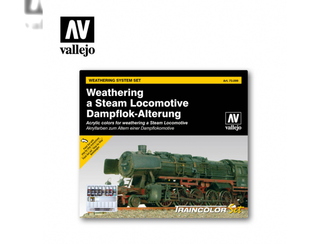 Набор красок "STEAM LOCOMOTIVE WEATHERING SET"- 9 цветов