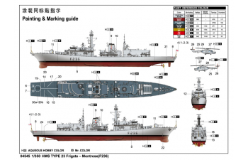 Сборная модель Британский фрегат Тип 23 HMS Montrose(F236)